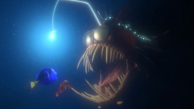 Némo et dory rencontre une baudroie des abysses